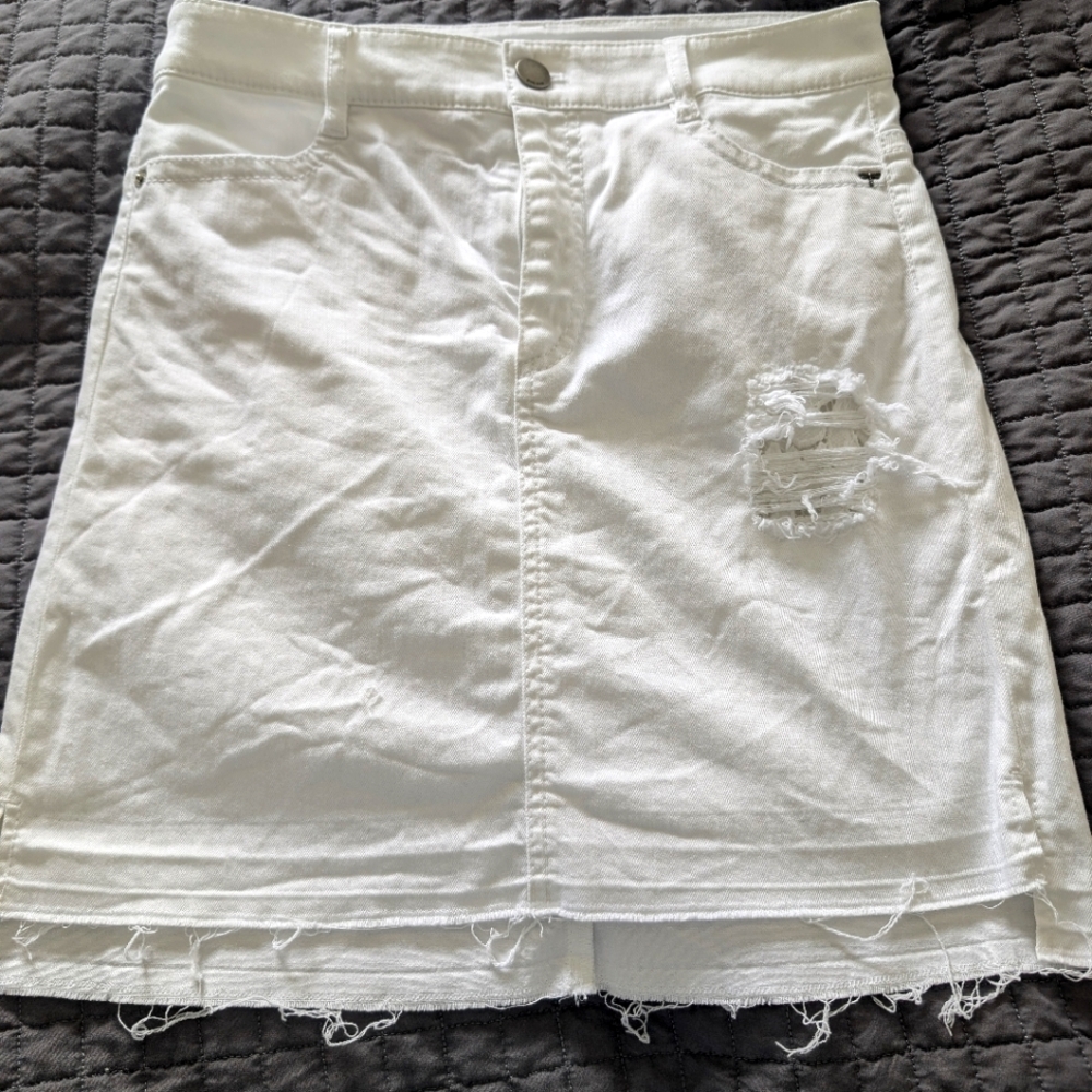 Trendy Skirt - Marc Cain White Mini White Jeany Skirt